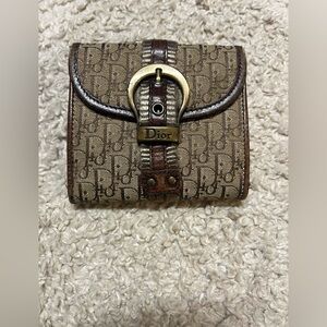 Dior Beige Trotter compact wallet